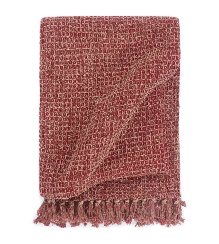 Copriletto in Cotone 220x250 cm Rosso Borgogna