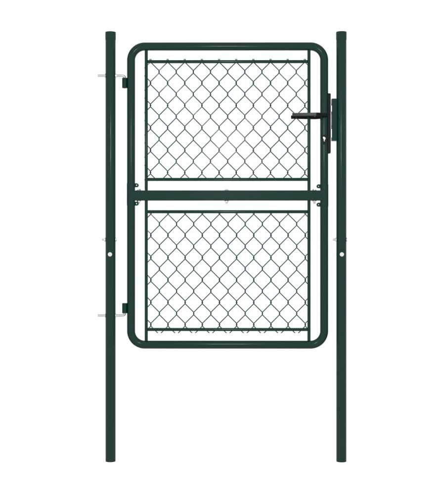 Cancello da Giardino in Acciaio 100x125 cm Verde
