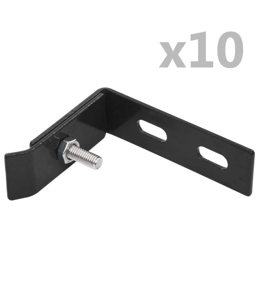 Set di Connettori Angolari a Parete 10 pz Antracite
