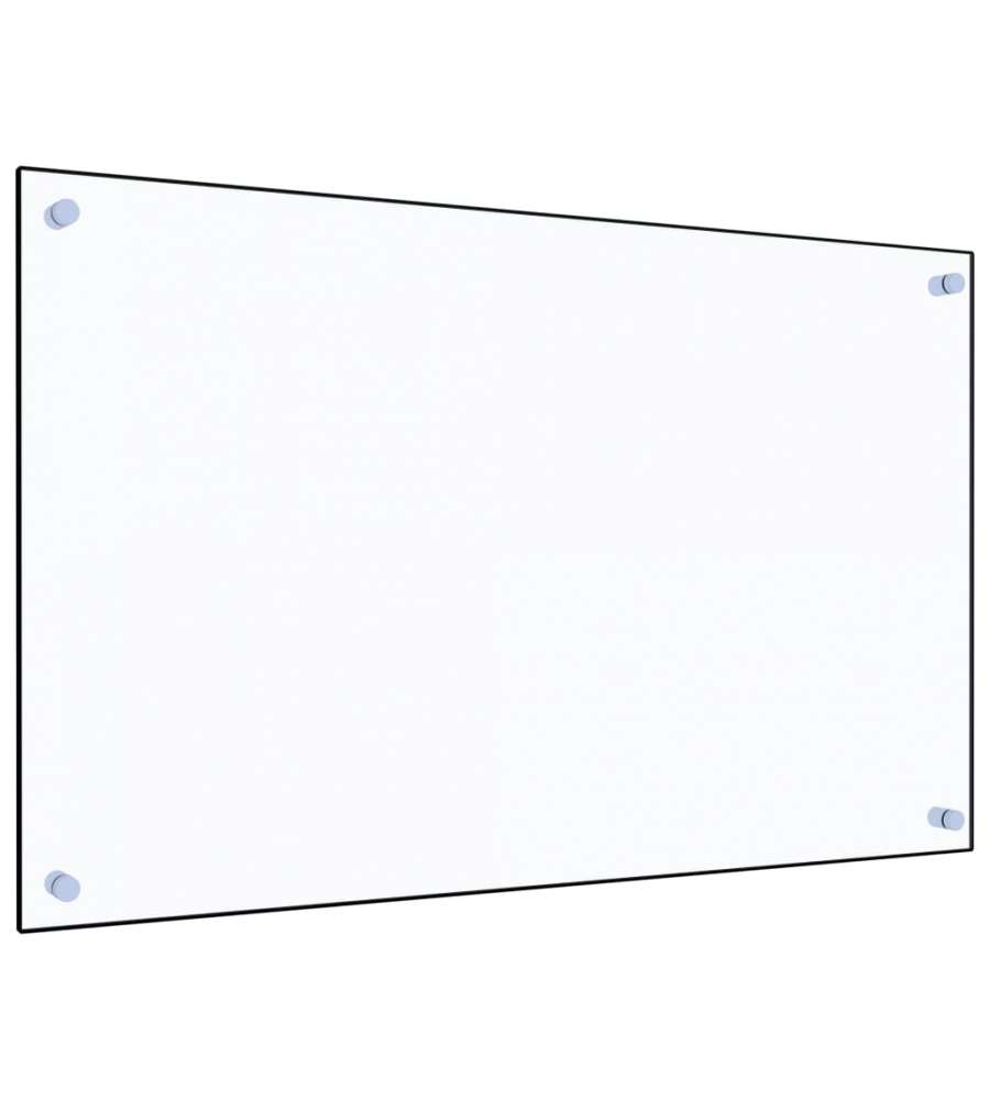 Paraschizzi per Cucina Trasparente 80x50 cm in Vetro Temperato