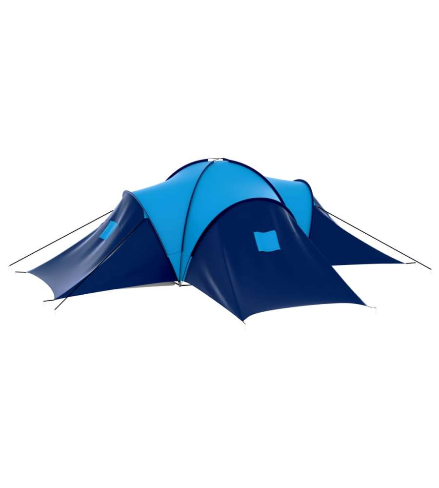 Tenda Da Campeggio In Tessuto Per 9 Persone Blu E Blu Scuro