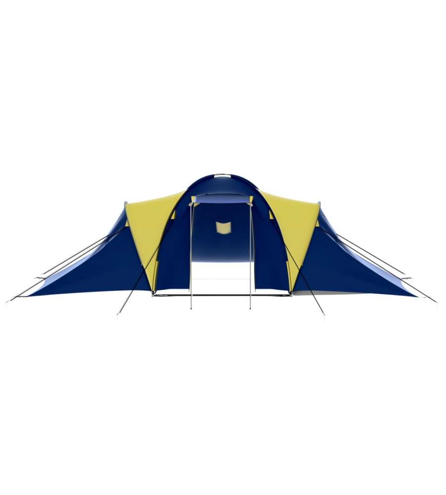 Tenda Da Campeggio In Poliestere Per 9 Persone Blu E Giallo