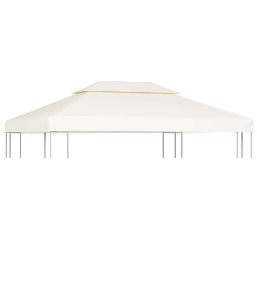 Telo di Ricambio per Gazebo 310g/mq Bianco Crema 3x4m