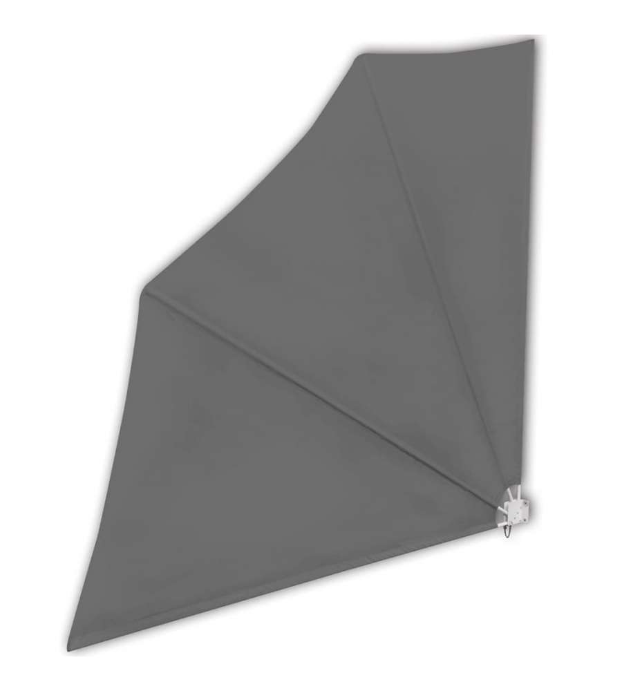 Tenda Laterale per Balcone Pieghevole Grigia 140x140 cm