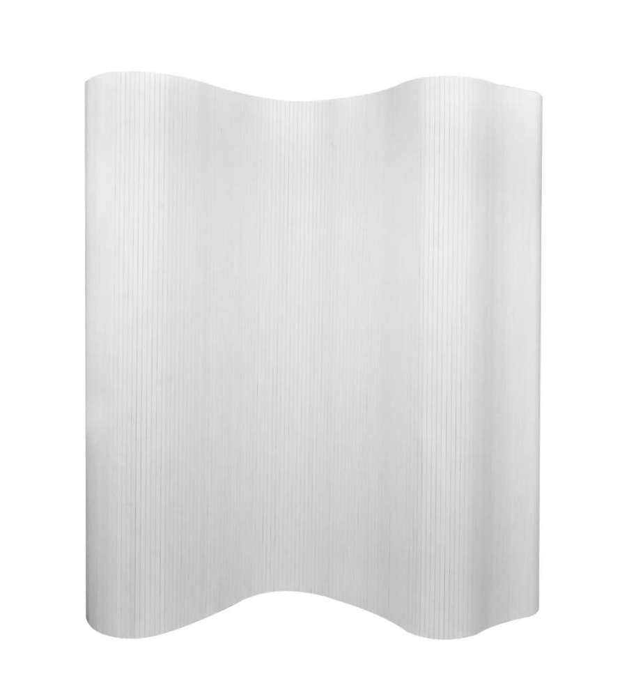 vidaXL Pannello Divisore in Bamb Bianco 250x165 cm - Separ Pratico
