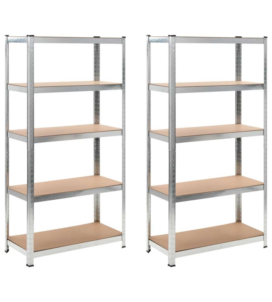 Scaffali di Stoccaggio Robusti Set 2 pz