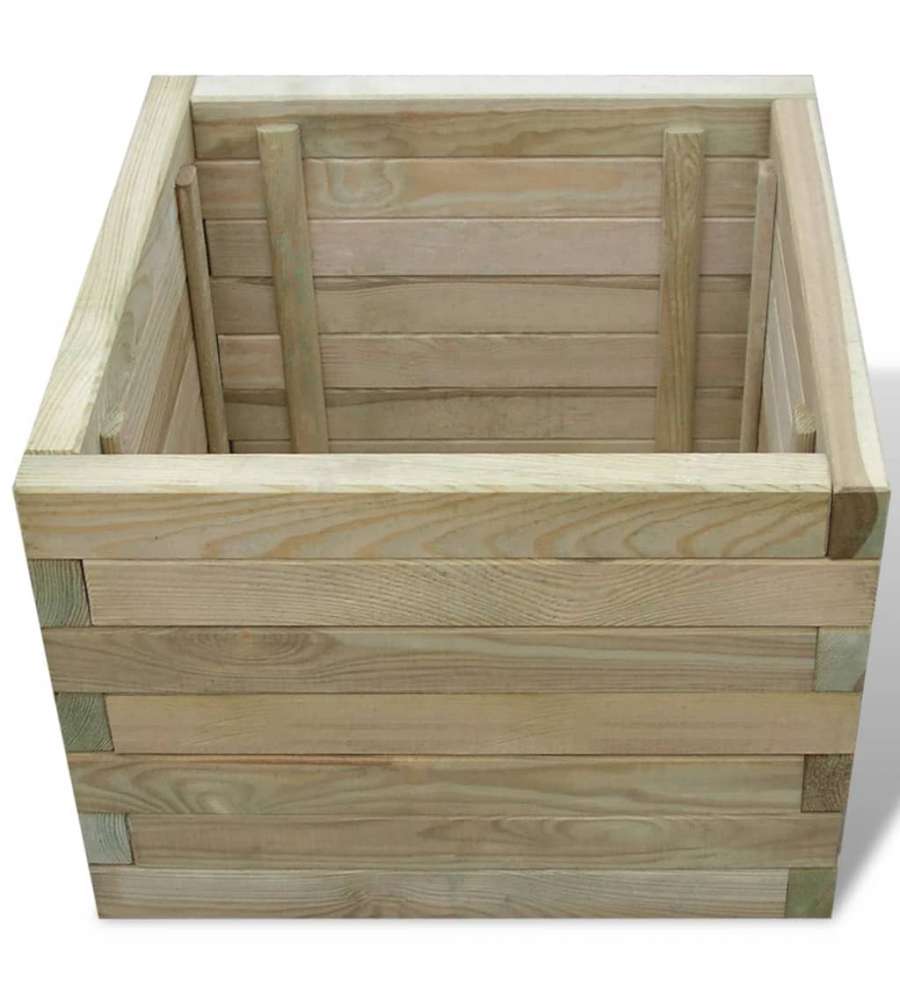 Letto Rialzato 50x50x40 cm Quadrato in Legno