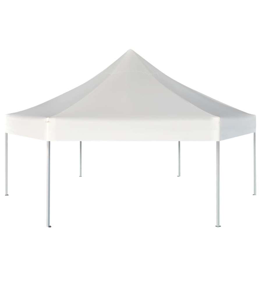 Gazebo Esagonale Pop-Up Pieghevole Bianco Crema 3,6x3,1 m