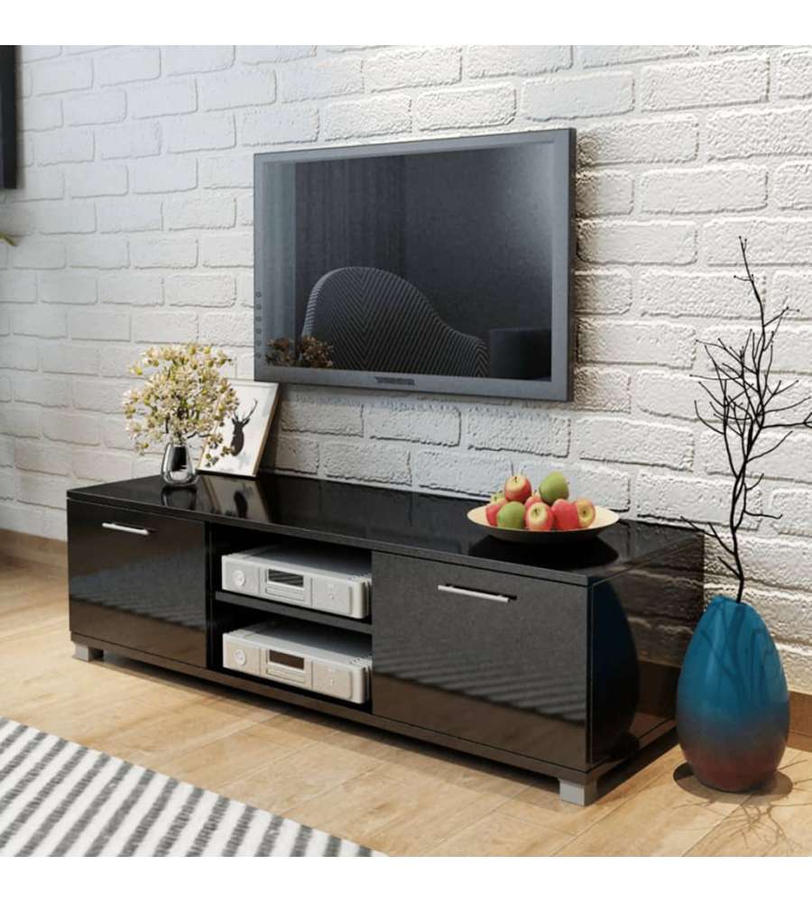 Mobile TV Nero Laccato Lucido 120x40,3x34,7 cm