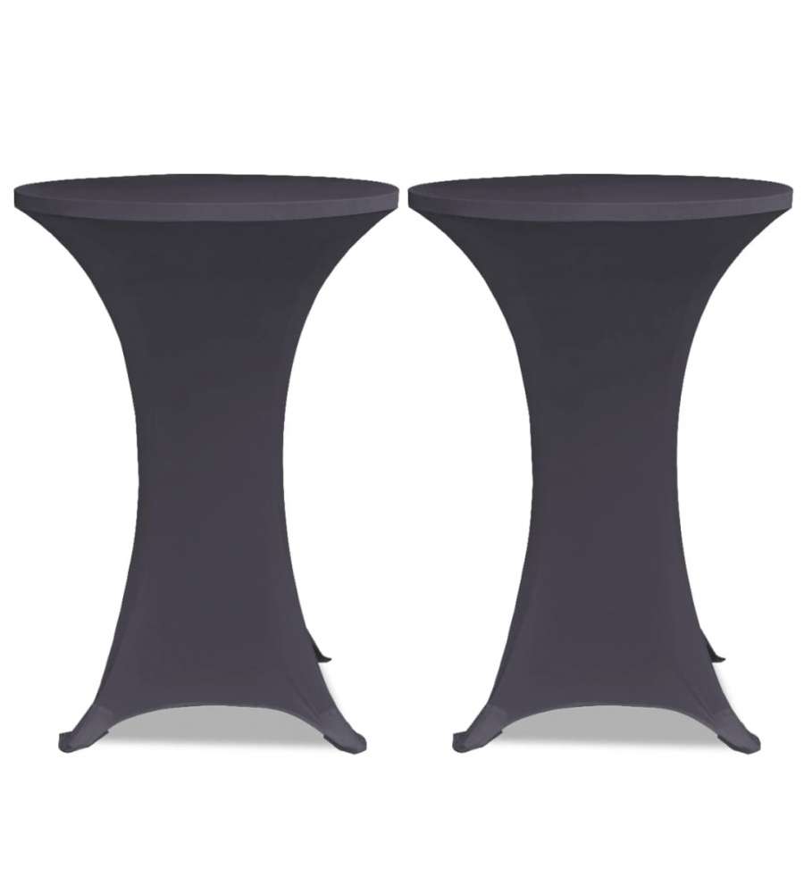 Copertura Elastica per Tavolo 70 cm Antracite 2 pz