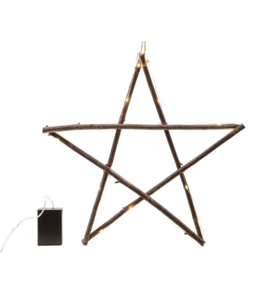 Stella 20 Micro Led a batteria Misure 3 x 40 x 39 cm Luce Calda