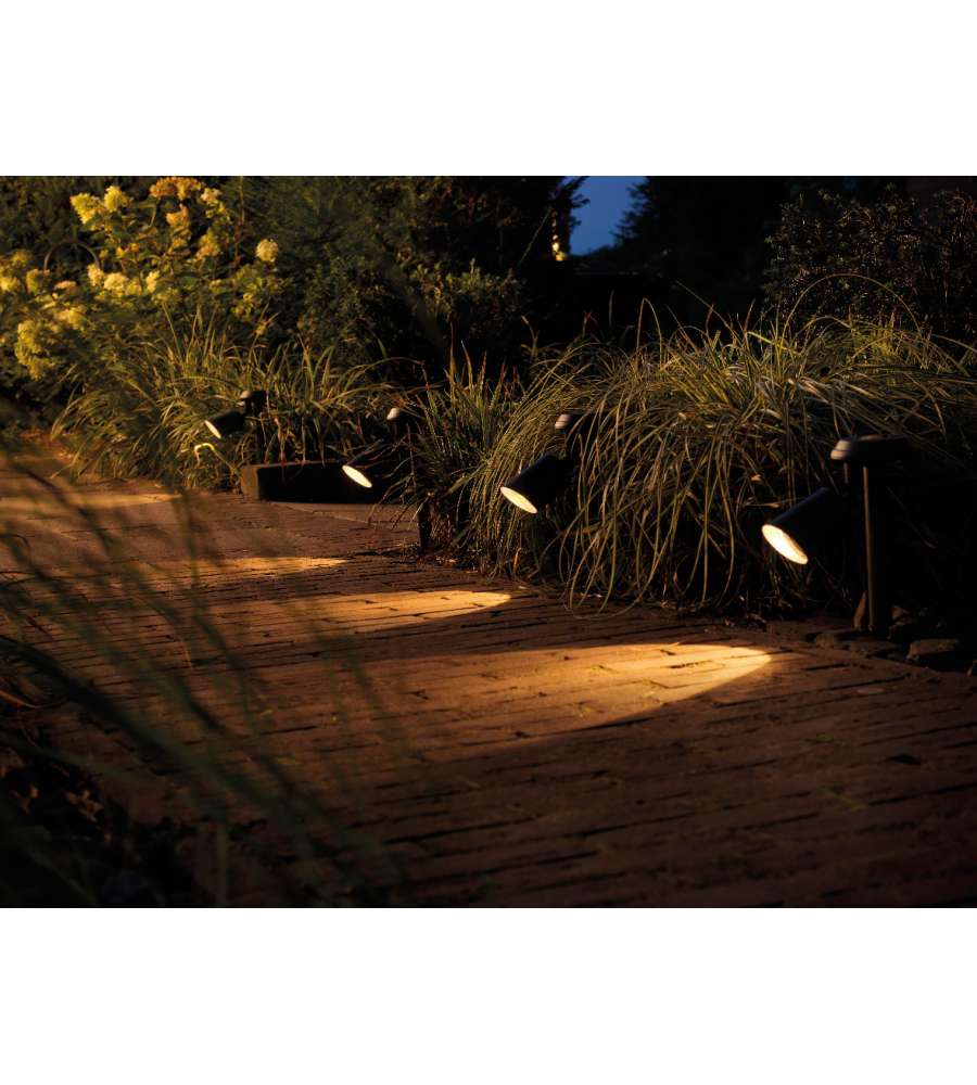 Faretto Solare in Acciaio Inox con Luce Fissa