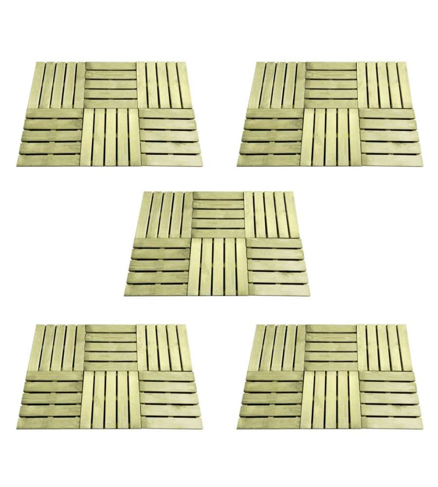Piastrelle per Decking 30 pz 50x50 cm in Legno Verde