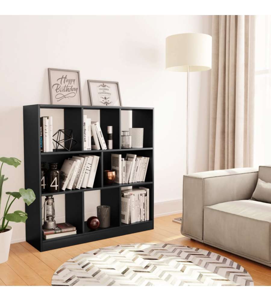 Libreria Nera 97, 5x29, 5x100 Cm In Truciolato