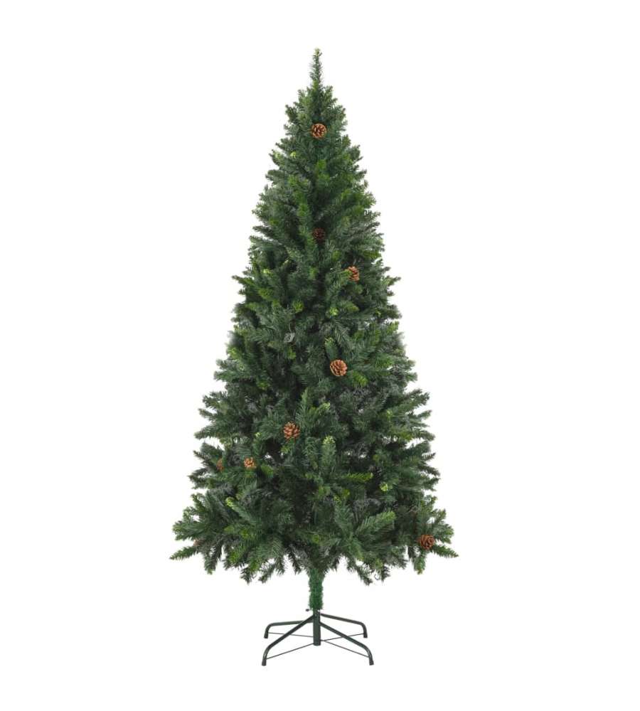 Albero di Natale Artificiale con Pigne Verde 180 cm