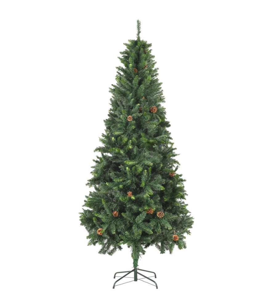 Albero di Natale Artificiale con Pigne Verde 210 cm
