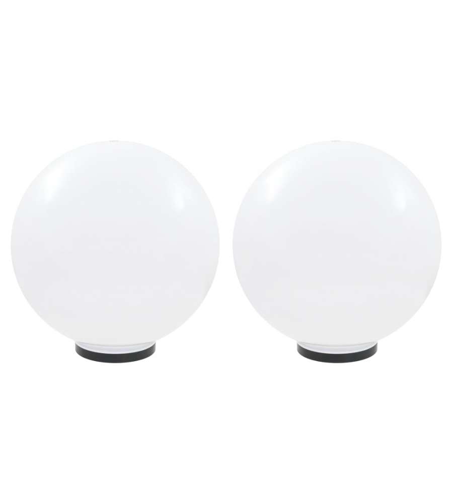 Set Lampade a LED Sferiche 2 pz 50 cm in PMMA