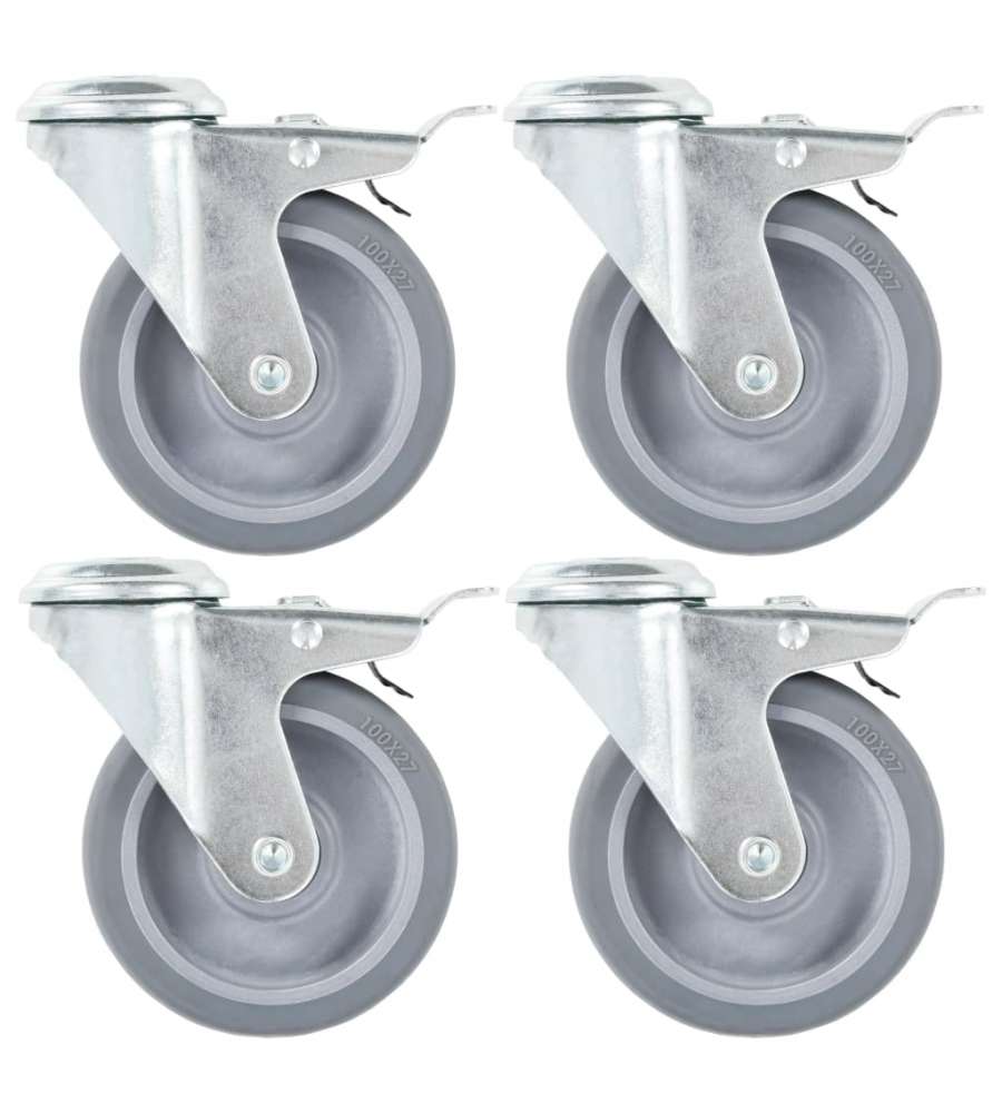 Ruote Girevoli con Foro per Bulloni 16 pz 100 mm