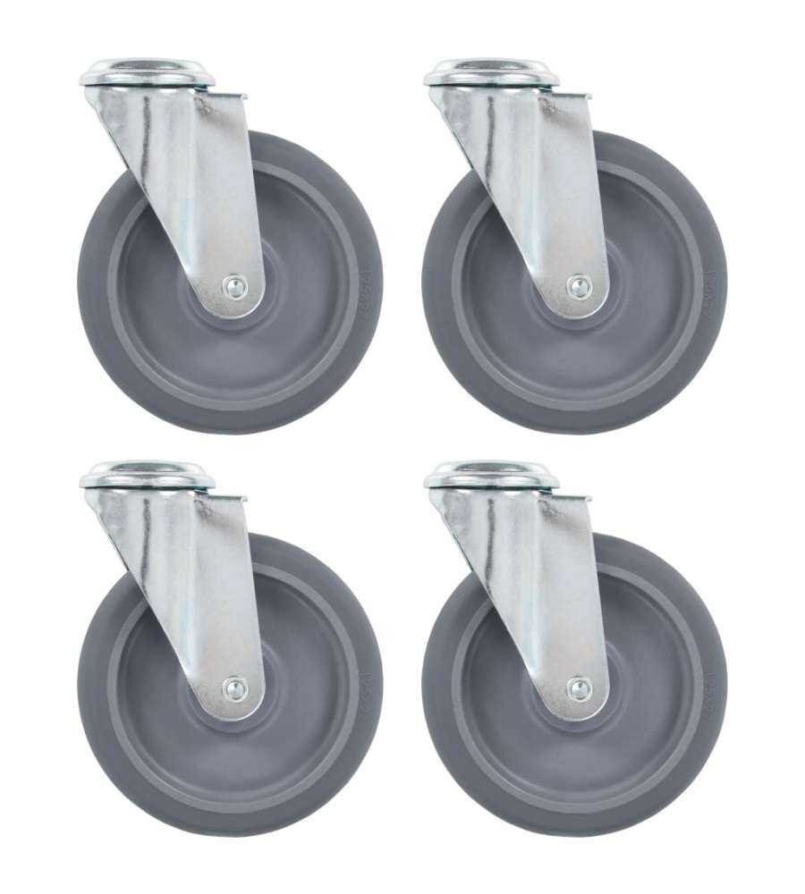 Ruote Girevoli con Foro per Bullone 8 pz 125 mm 277871