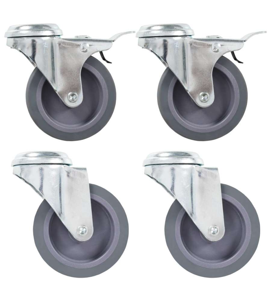 Ruote Girevoli con Foro per Bullone 16 pz 75 mm 277888