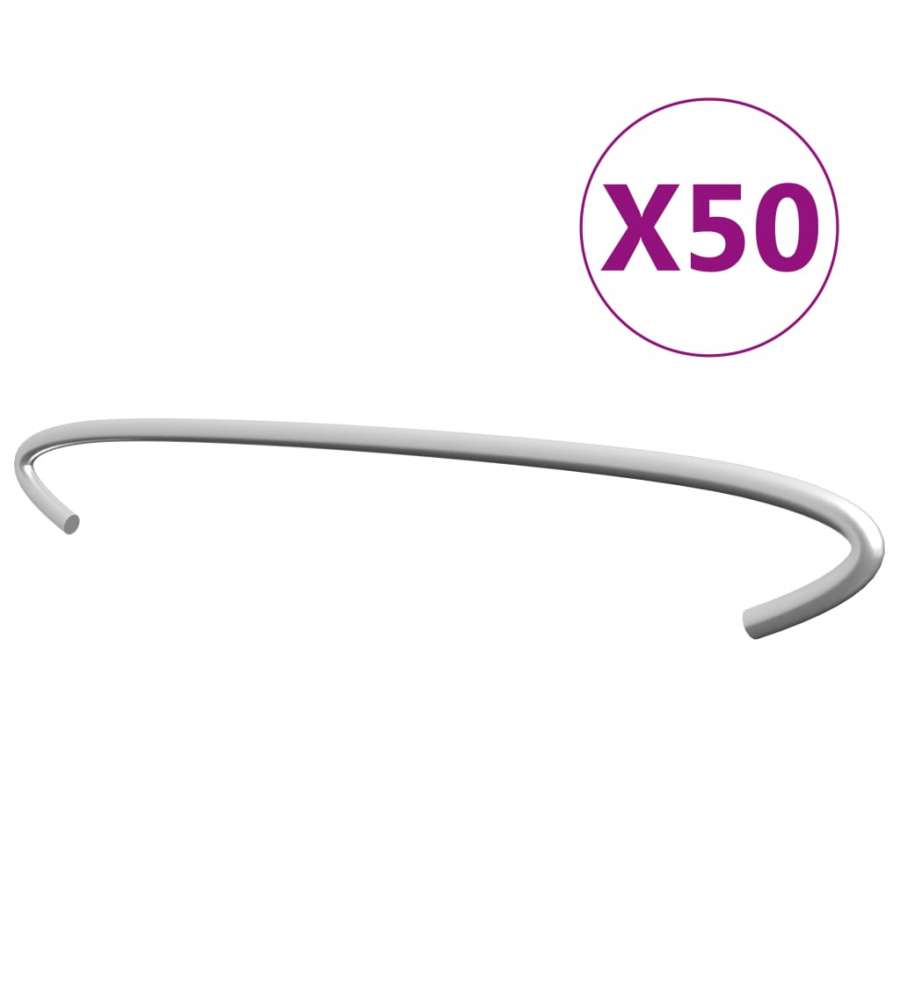 Ganci per Gabbione 50 pz in Acciaio Zincato 40 cm