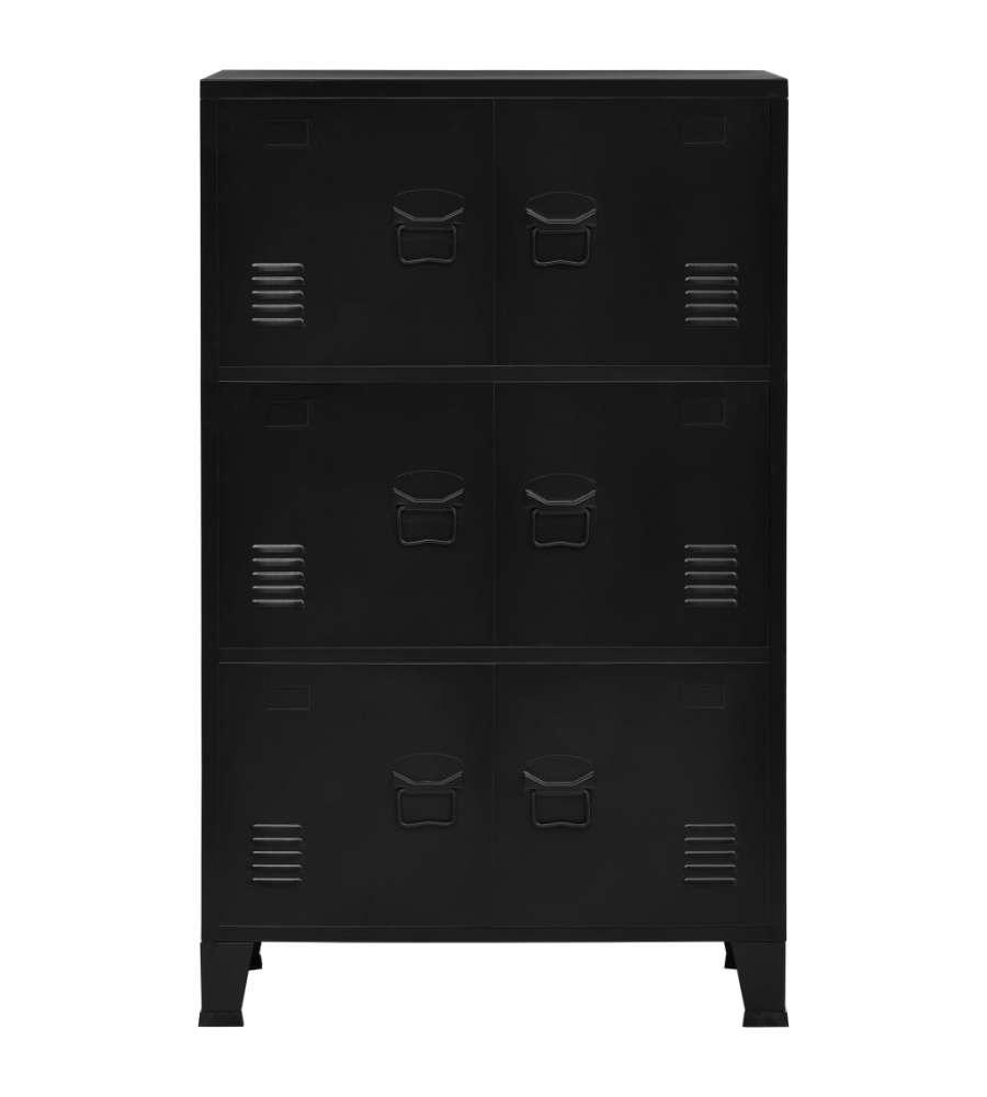 Armadio Classificatore Industriale Nero 75x40x120 cm in Acciaio