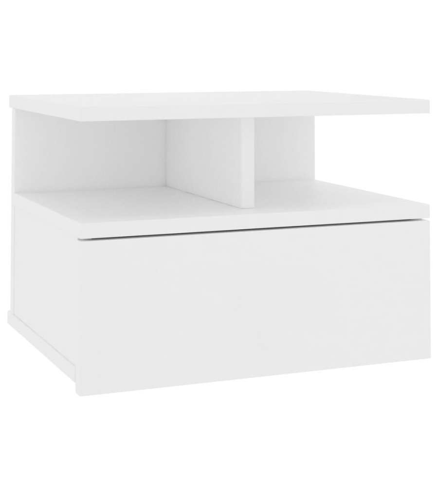 vidaXL Comodino Pensile Bianco 40x31x27 cm in Legno Multistrato - Design Elegante e Classico