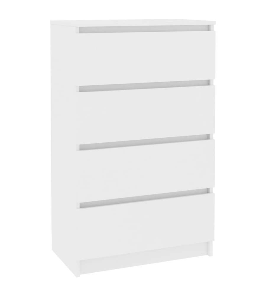 Credenza Bianca 60x35x98,5 cm in Legno Multistrato