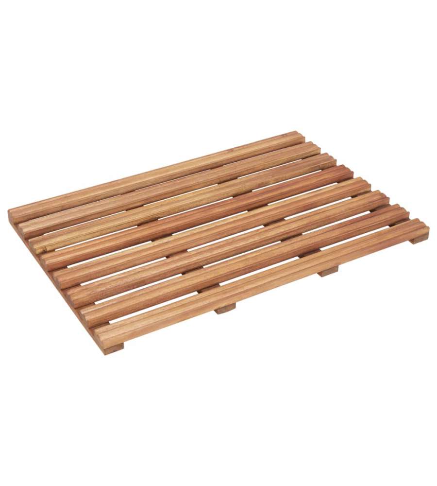 Pedane da Bagno 2 pz in Legno Massello d'Acacia 56x37 cm