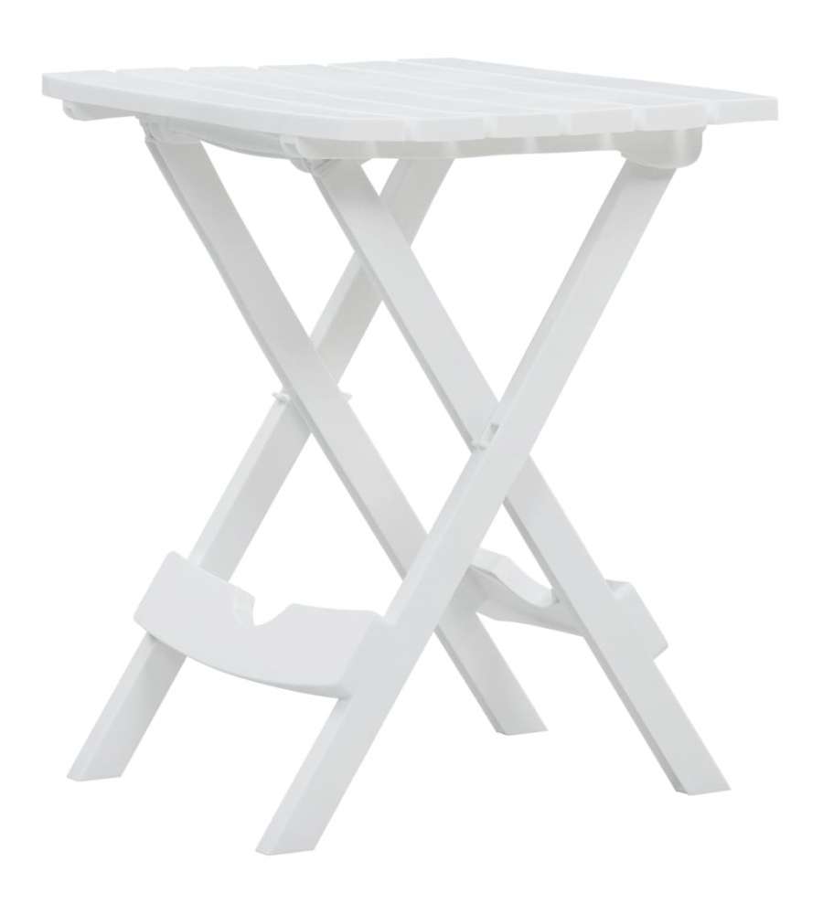 Tavolo da Giardino Pieghevole 45,5x38,5x50cm Bianco