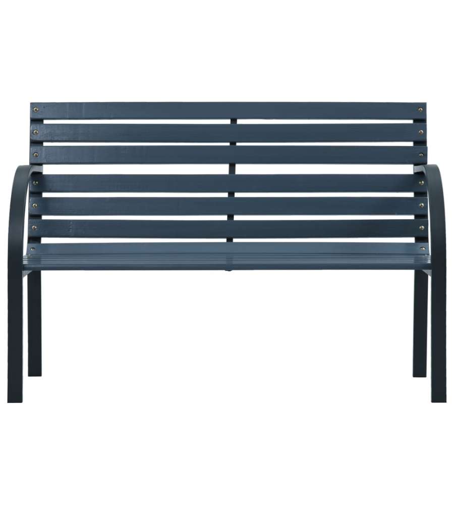 Panchina da Giardino 120 cm Grigia in Legno