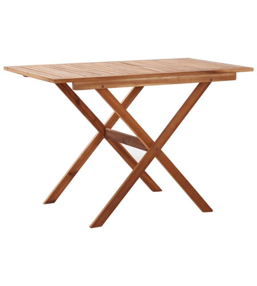 Tavolo da Giardino 110x67x74 cm in Legno Massello di Acacia