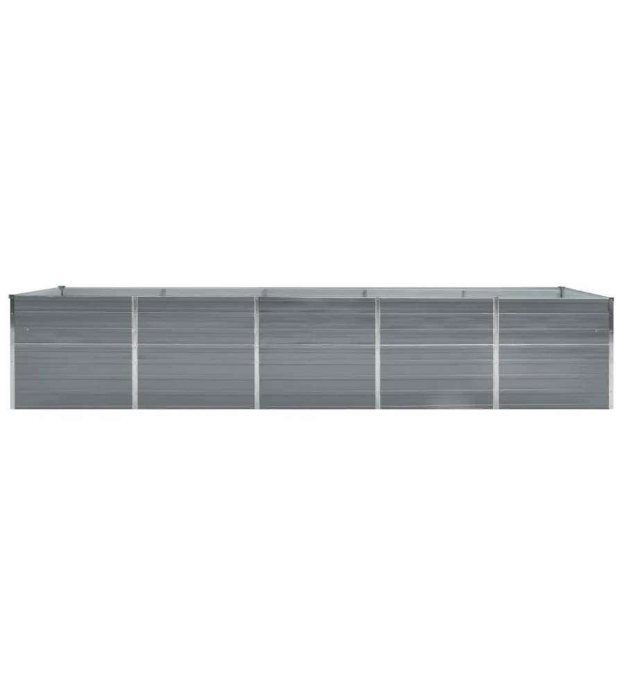 Letto Rialzato in Acciaio Zincato 400x80x45 cm Grigio