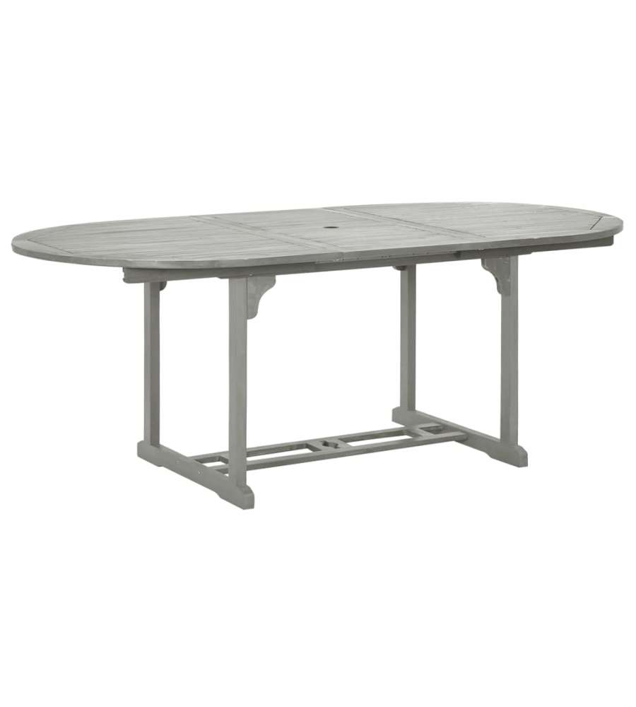 Tavolo da Giardino Grigio 200x100x75 cm in Legno di Acacia
