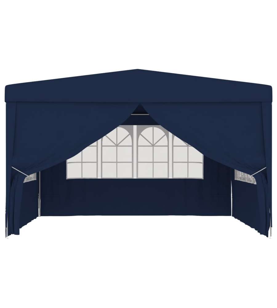 Gazebo Professionale con Pareti 4x4 m Blu 90 g/mq