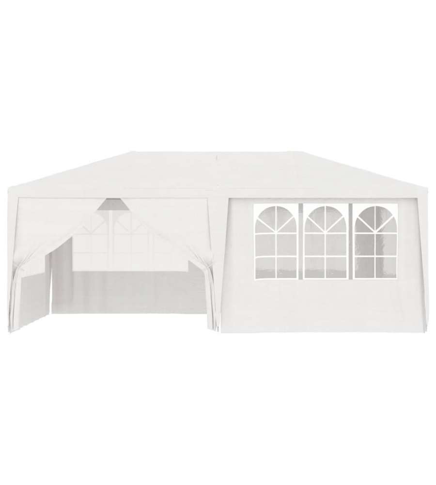 Gazebo Professionale con Pareti 4x6 m Bianco 90 g/mq