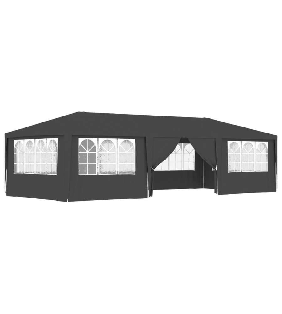 Gazebo Professionale con Pareti 4x9 m Antracite 90 g/m