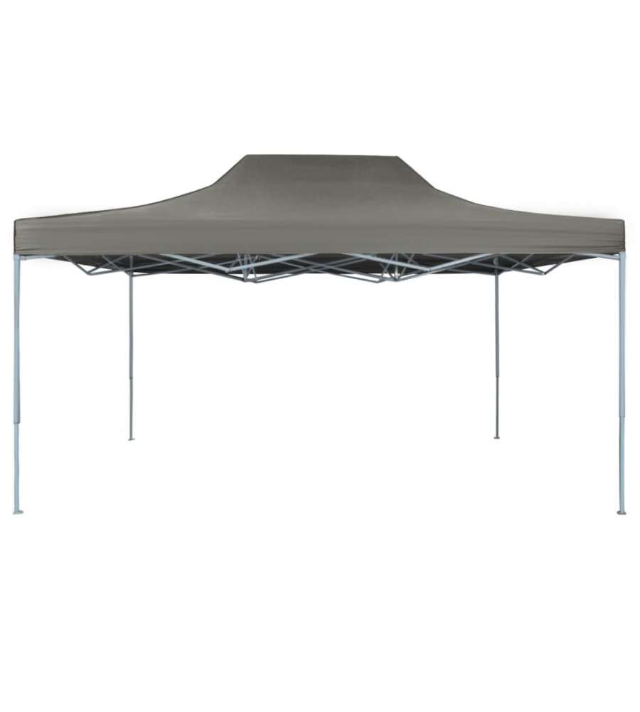 Gazebo Professionale Pieghevole 3x4m in Acciaio Antracite