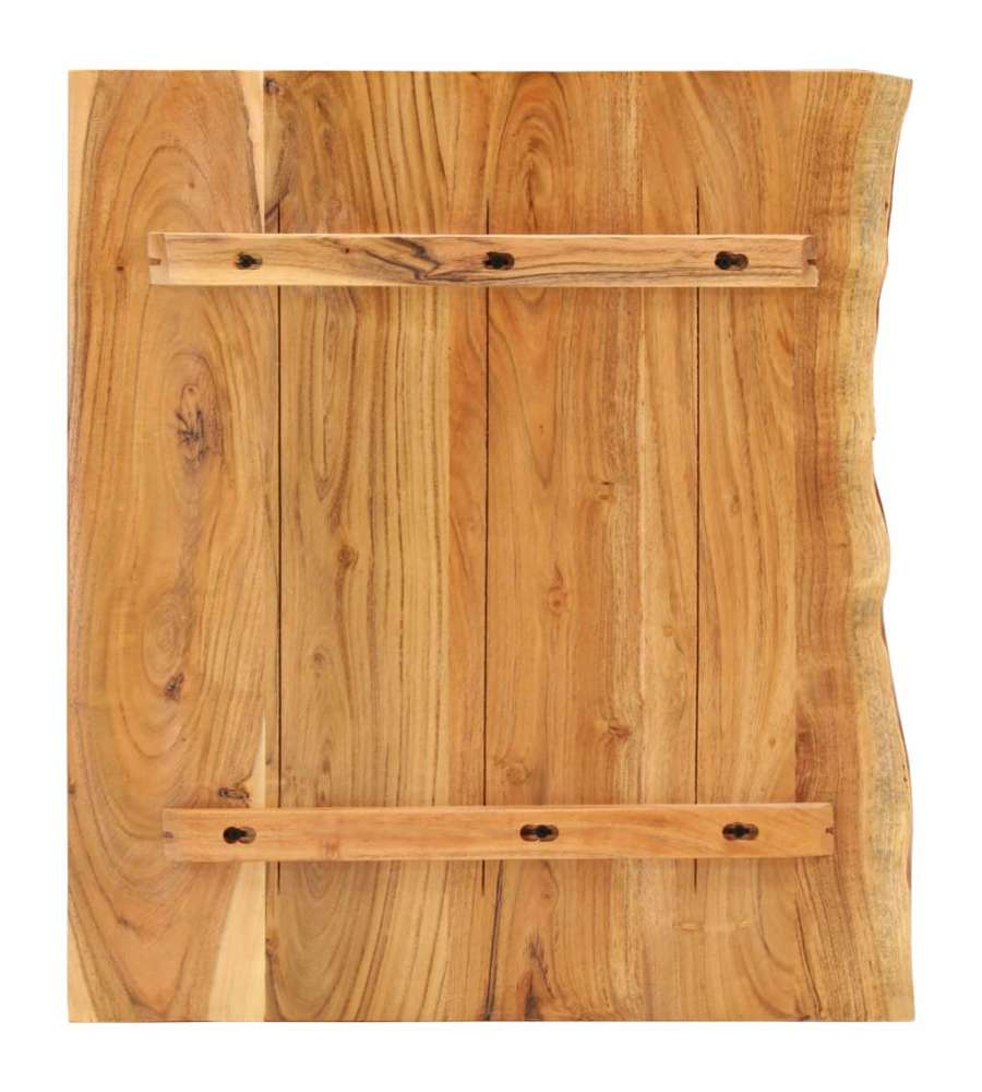 Piano per Vanit Bagno in Massello di Acacia 80x52x2,5 cm