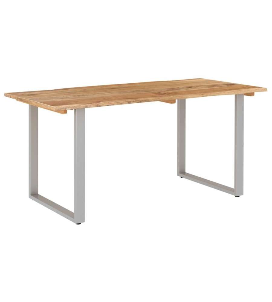 vidaXL Tavolo da Pranzo 160x80 cm in Legno Massello di Acacia - Marrone