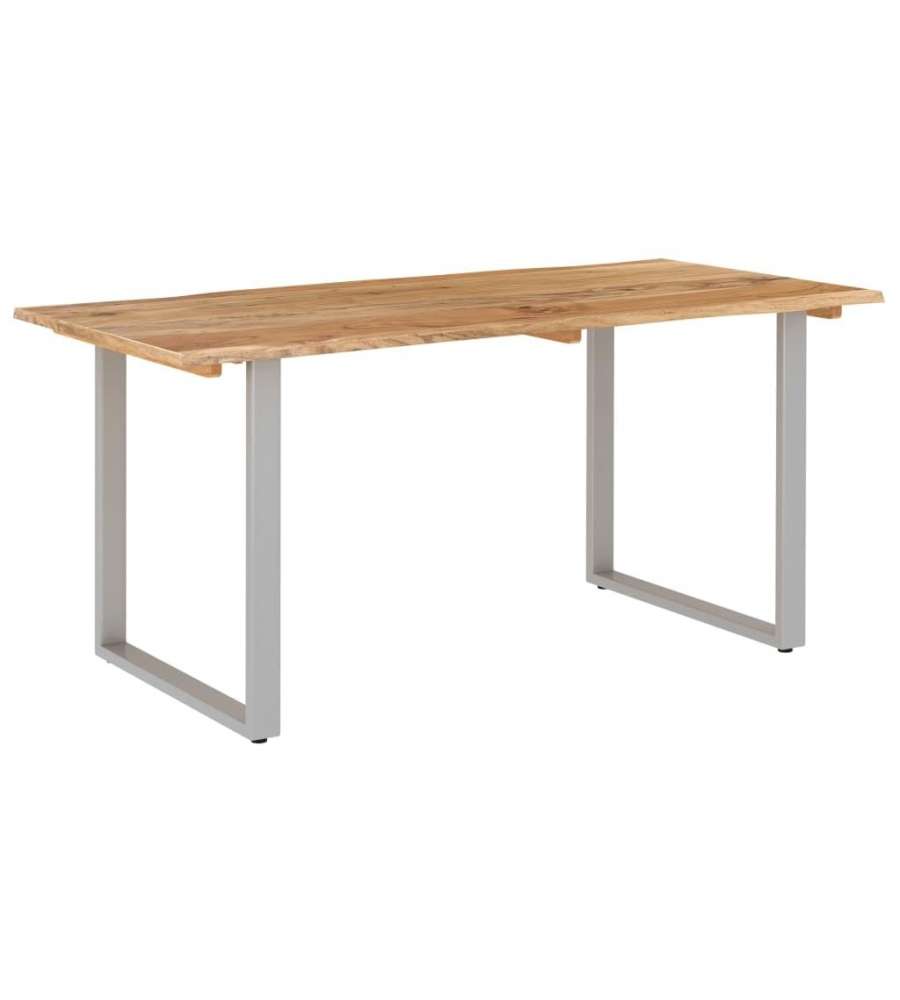 Tavolo Da Pranzo 160x80x76 Cm In Legno Massello Di Acacia