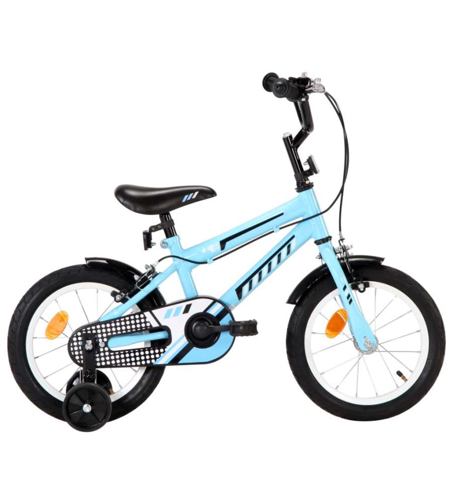 Bici per Bambini 14 Pollici Nera e Blu