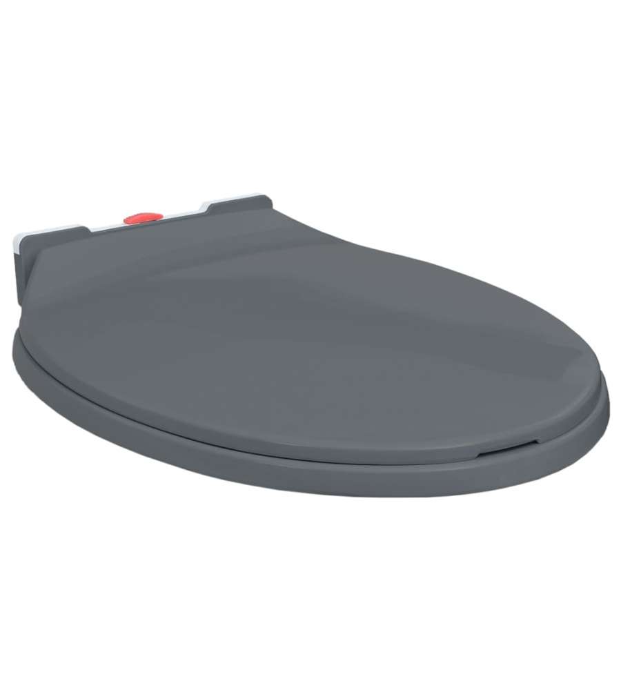 Copriwater Chiusura Ammortizzata e Sgancio Rapido Grigio Ovale