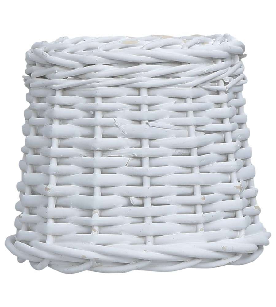 Paralume in Vimini 25x17 cm Bianco