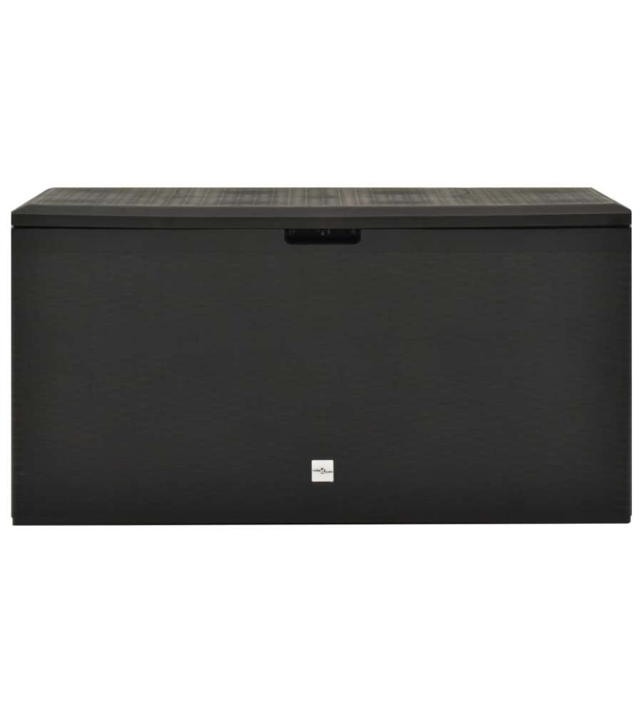 Baule da Giardino Antracite 114x47x60 cm