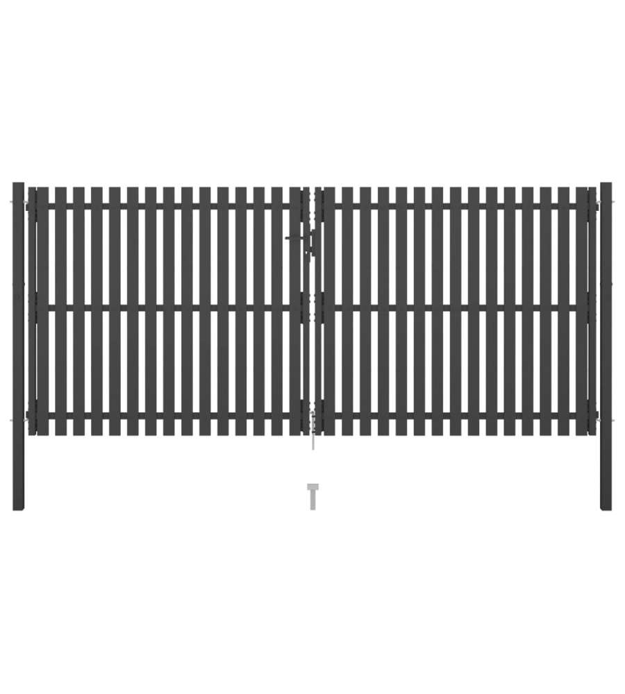 Cancello per Recinzione in Acciaio 4x2 m Antracite