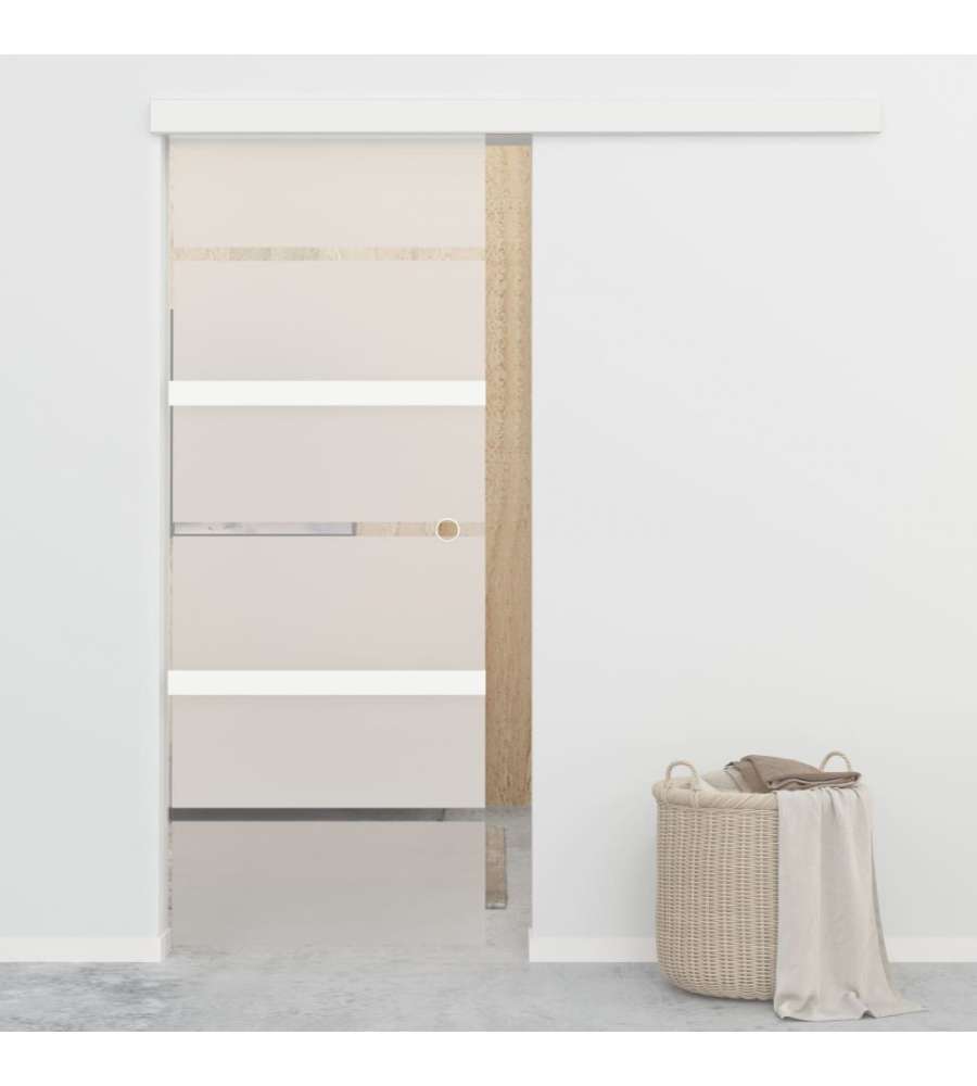 Binario per porta scorrevole con copertura in legno MDF di colore