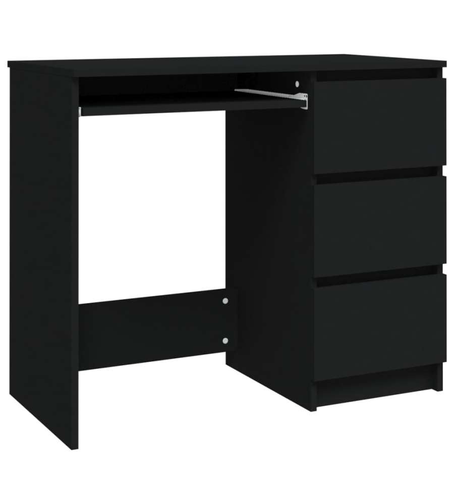 Scrivania Nera 90x45x76 cm in Truciolato