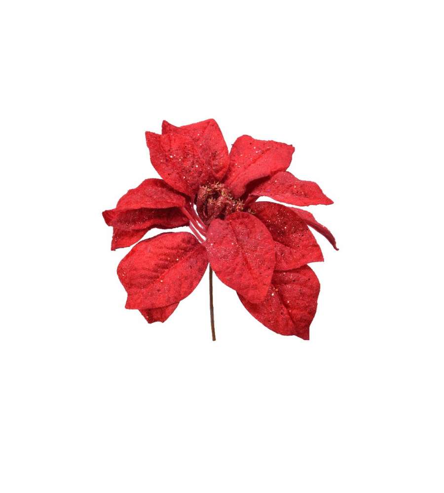 Clip stella di natale 25 cm colori rosa