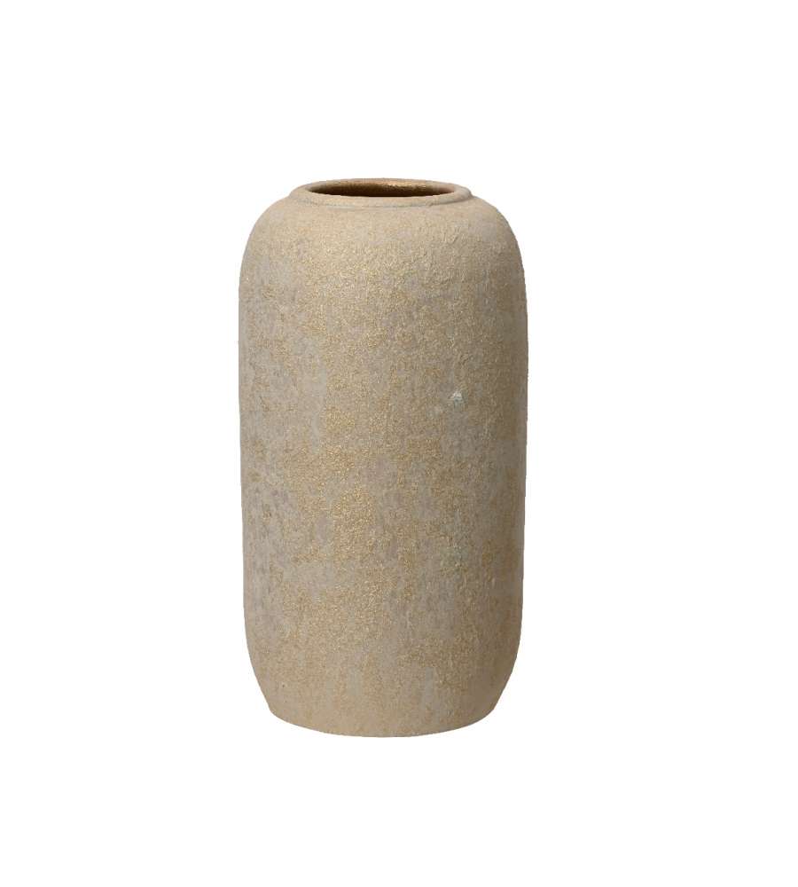 Vaso Decorativo in Terracotta - Oro - D. 16 x h 30 cm